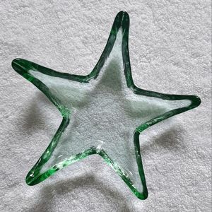 Recycled glass starfish ashtray